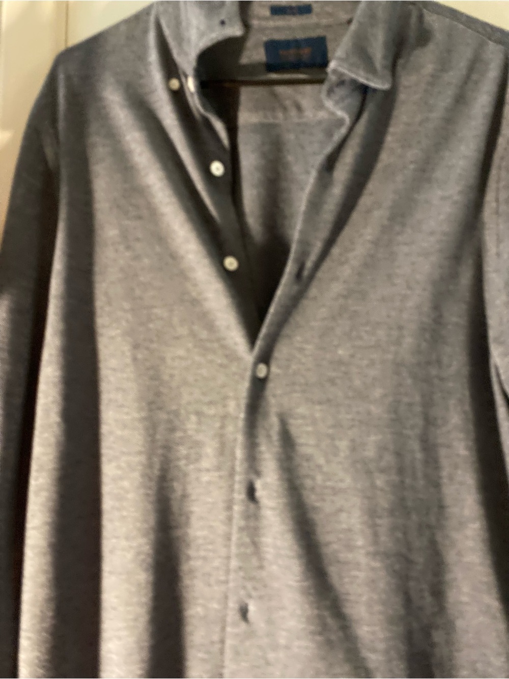 Men's Casual Gray Button-Down Shirt - Soft Everyday Style